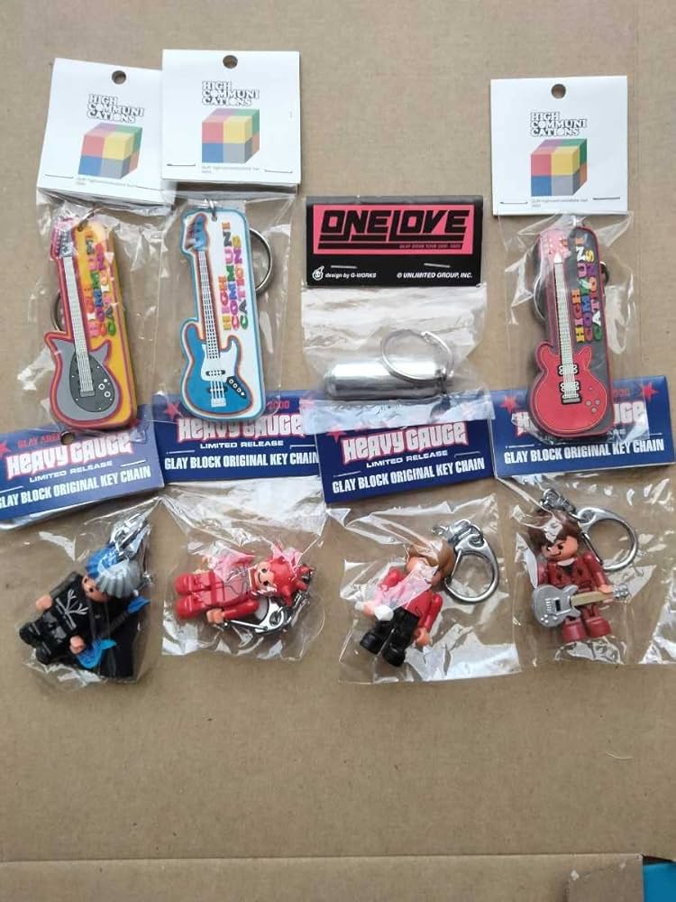 Amazon.co.jp: GLAY グッズセット ギターキーリング ブロック レア