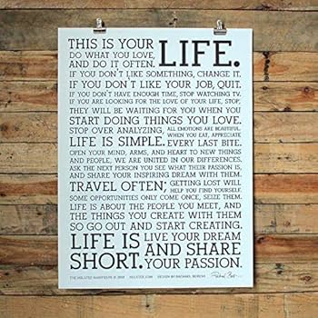 Amazon.co.jp: Holstee Manifesto ポスター - オリジナル This is Your