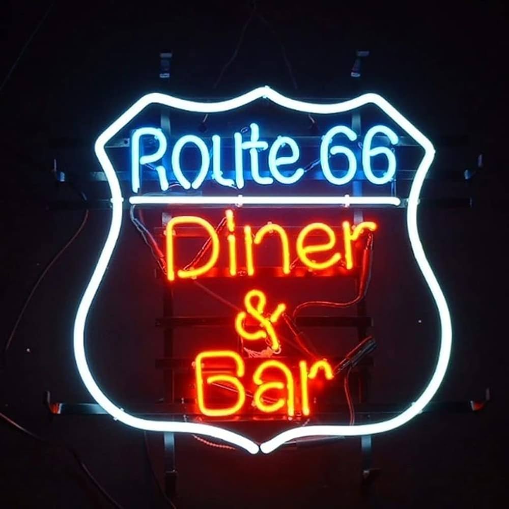 Amazon | ネオンサイン アメリカン インテリア ネオン管 照明 ROUTE66