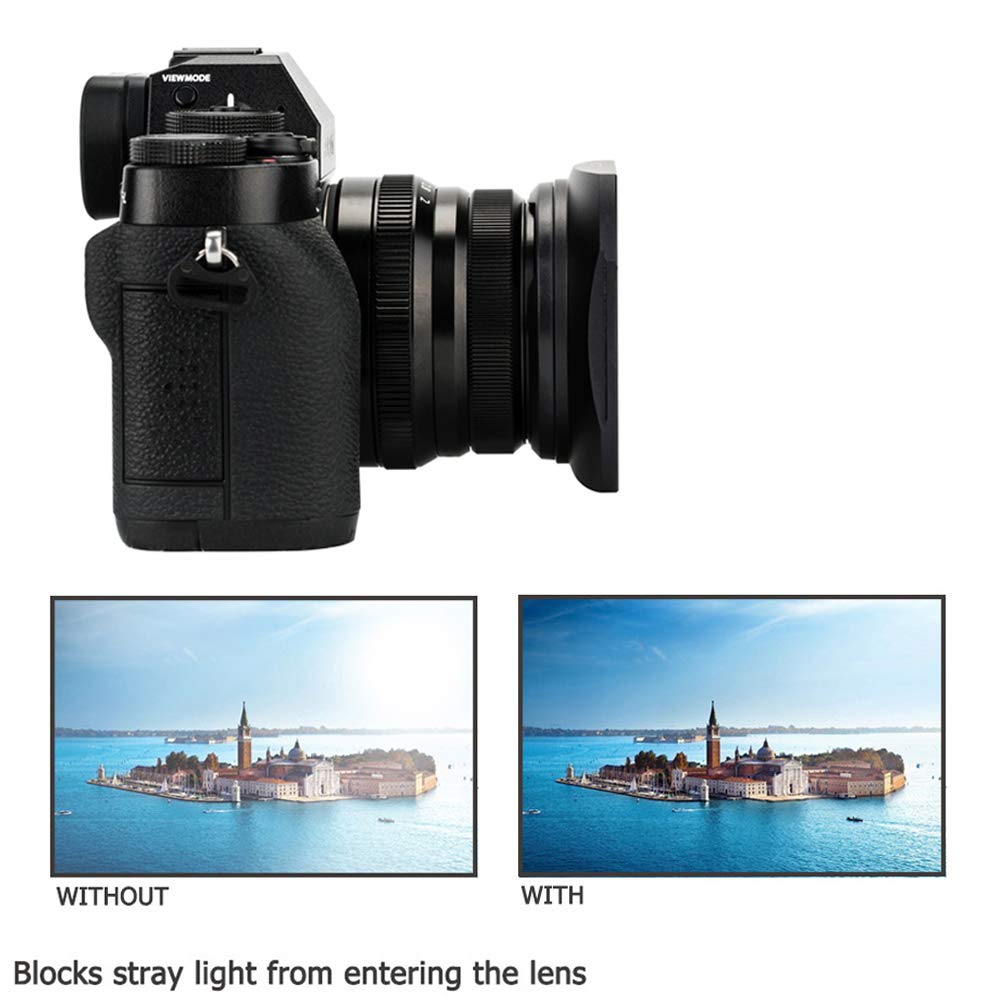 Amazon.co.jp: JJC メタル 正方形 レンズフード + フードキャップ 富士