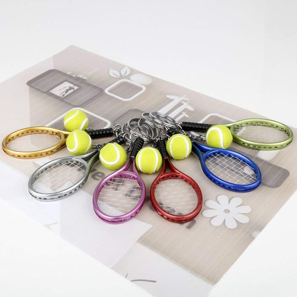 Amazon.co.jp: [N-K] ミニテニスボールラケットペンダントキーリング