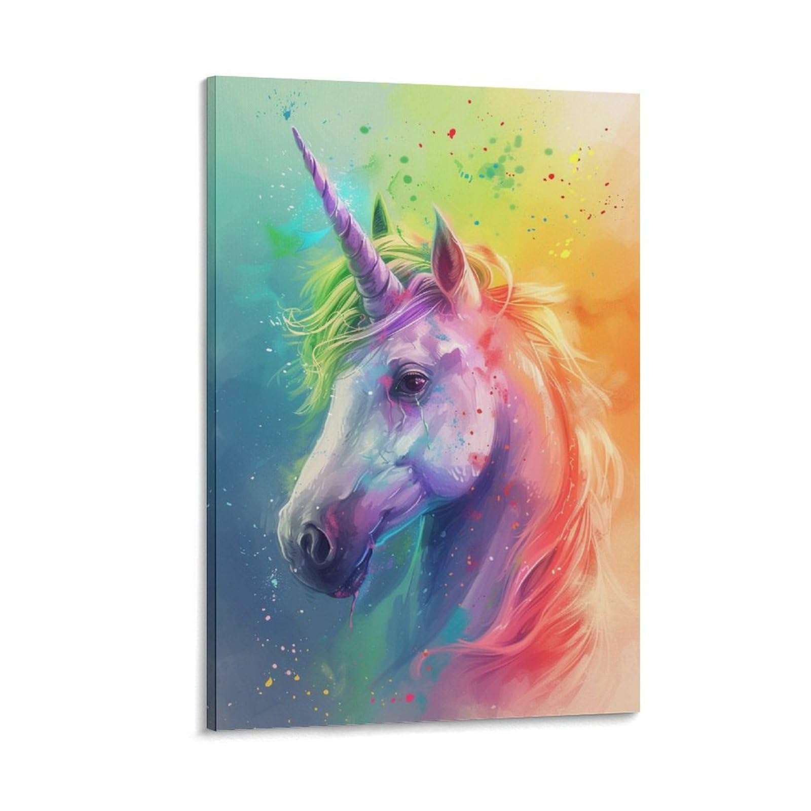 Amazon.co.jp: 絵画 カラフルなユニコーンインテリア 絵画 動物
