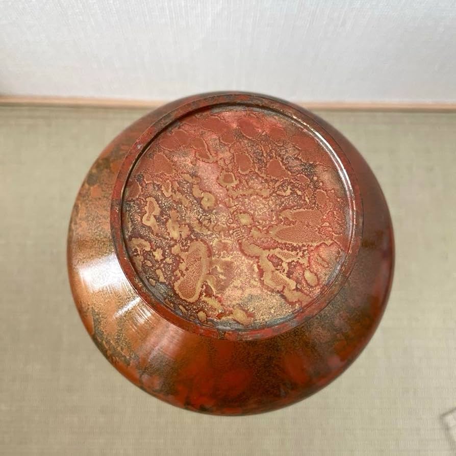 Amazon.co.jp: 鋳銅 花瓶 銅花瓶 双耳 秀山 峰 飾り壺 花器 花入 生花