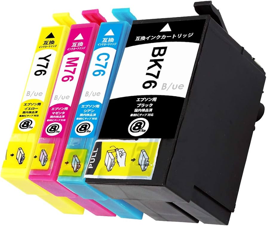 Amazon.co.jp: IC4CL76 【 4色パック 】 (エプソン用) B/ue製 互換