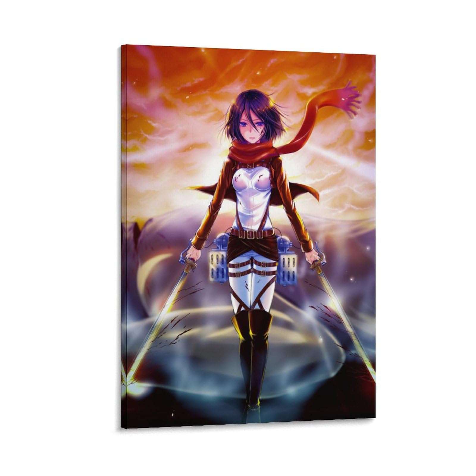 Amazon.co.jp: 進撃の巨人 ミカサ アニメポスター 2 キャンバスアート