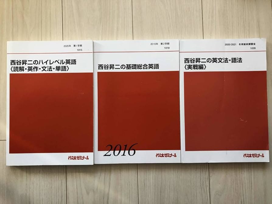 代ゼミテキスト BOOTLEG 西谷昇二 冬期直前講習会 代々木ゼミナール