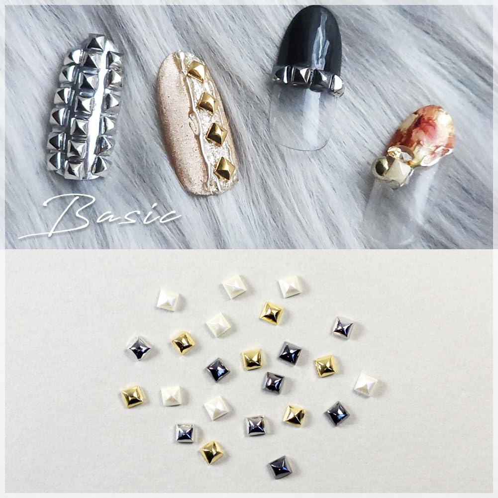 Amazon | ネイルパーツ スタッズ POPスタッズ 各30個 スタッズミックス