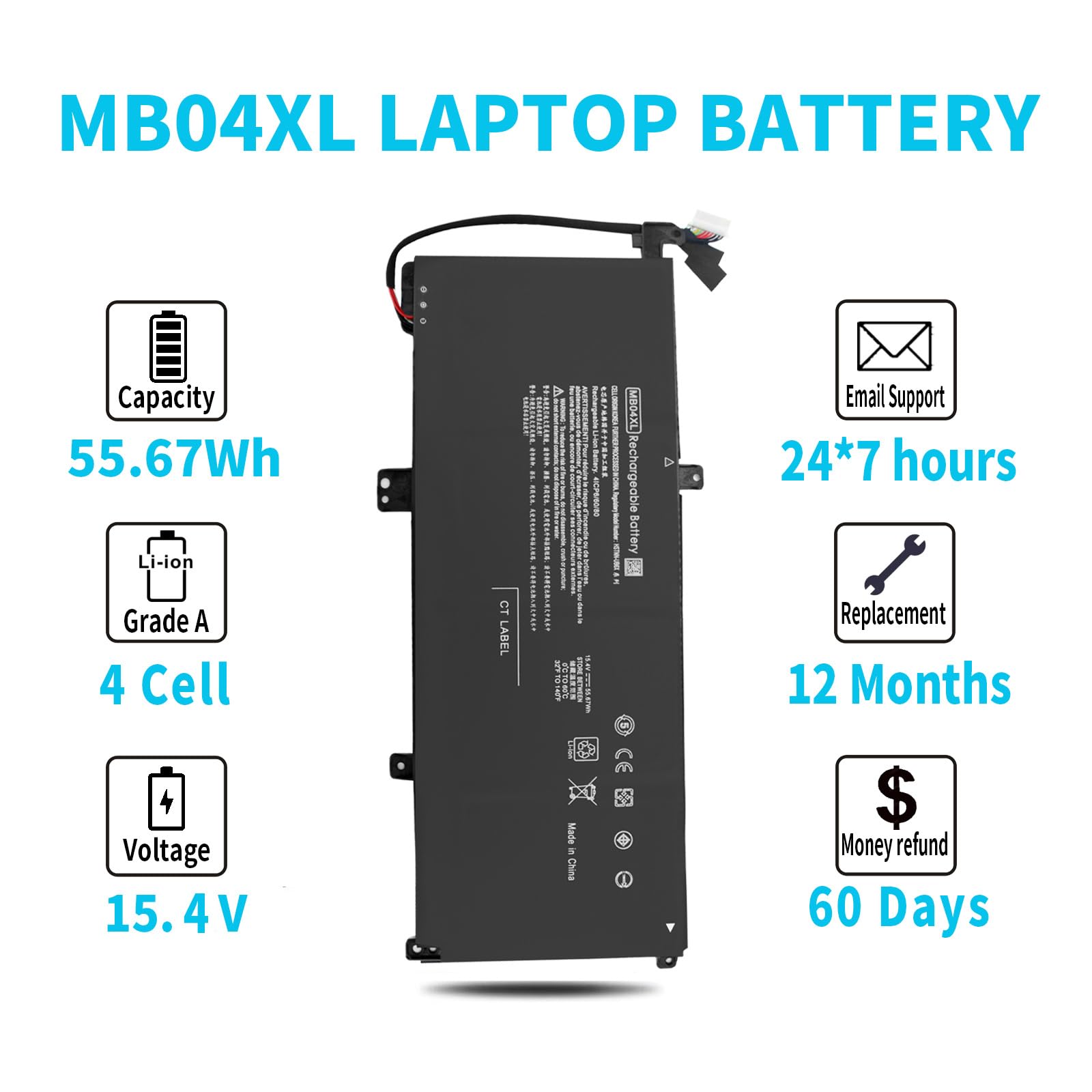 Amazon.com: MB04XL 844204-850 Battery for HP Envy x360 m6-aq105dx
