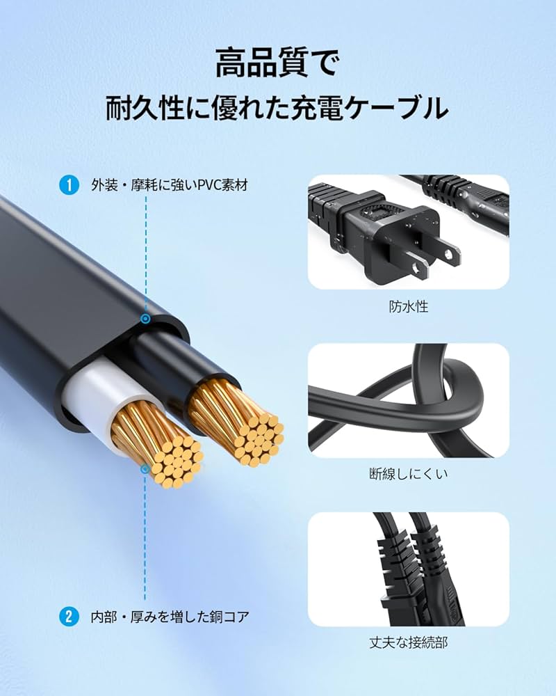Amazon.co.jp: 1.2m ルンバ互換用 電源コード acアダプター｜対応