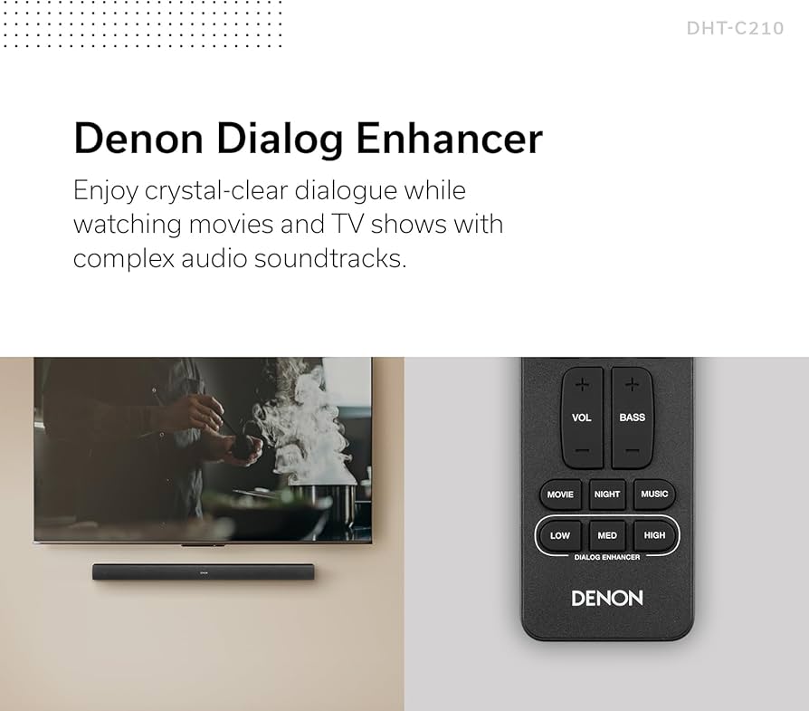 Amazon.com: Denon DHT-C210 Full-Range Dolby Atmos Sound bar with