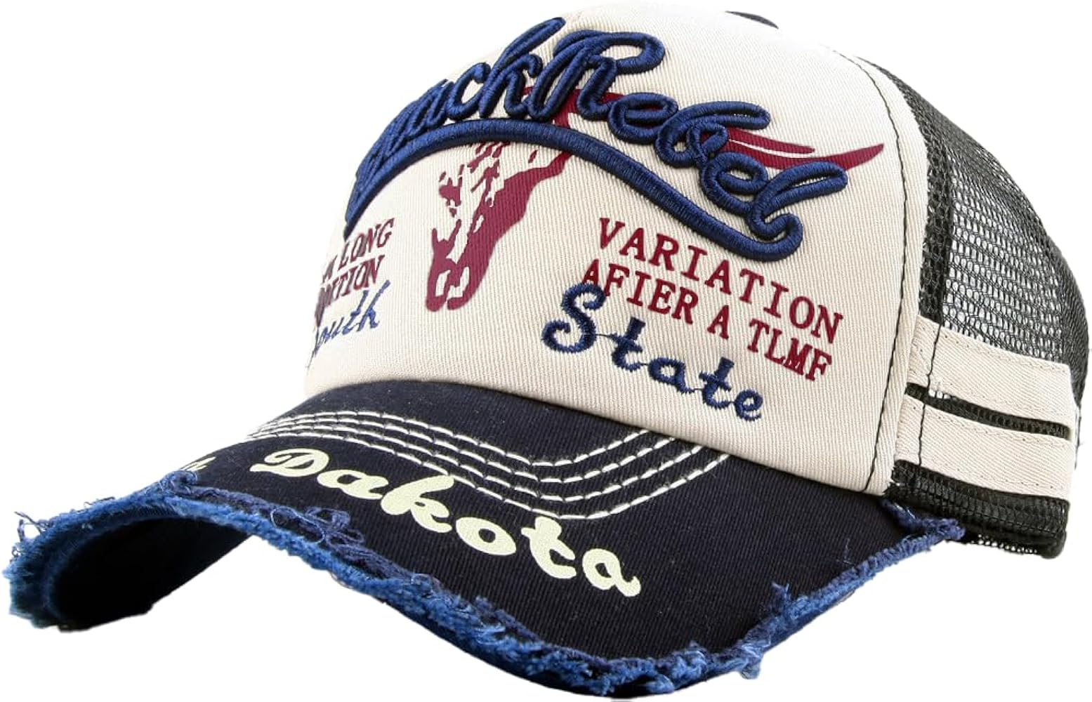 Amazon | [Laquest] メッシュキャップ ダメージ アメカジ キャップ