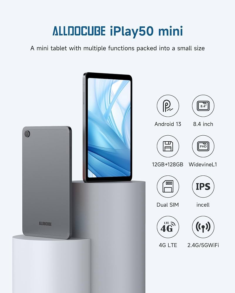 Amazon.com : ALLDOCUBE 8.4 inch Tablet iPlay50 Mini NFE, Widevine