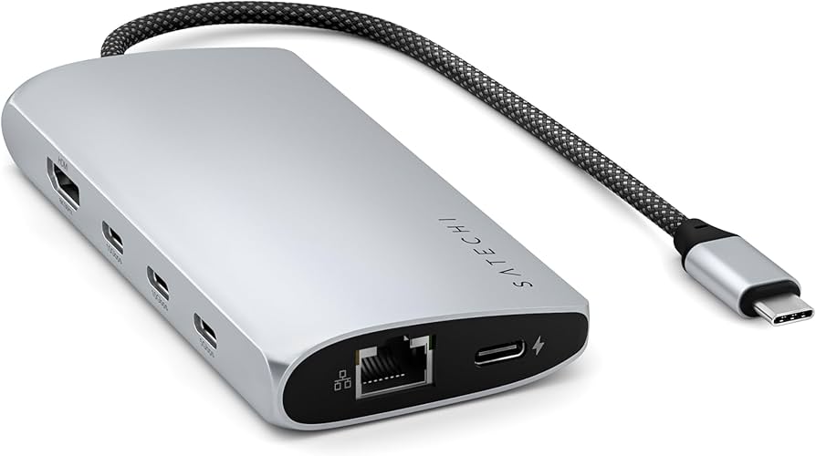 Amazon.co.jp: Satechi V3 Multi USB-C Hub 8-in-1 (Silver) 8K HDMI