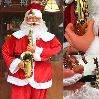 Amazon.co.jp: ZXC サックスサンタ、歌うサックス音楽サンタのおもちゃ
