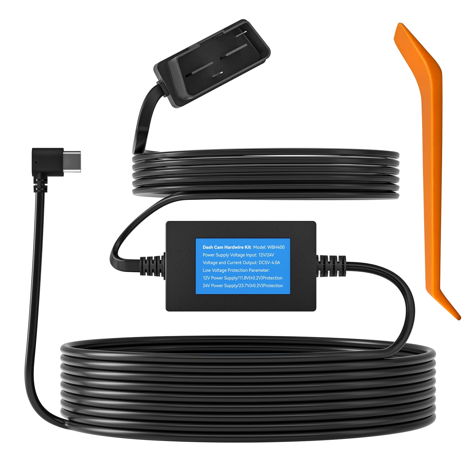 Amazon.com: WOLFBOX USB C 4A OBD Hardwire Kit 11.48ft for All