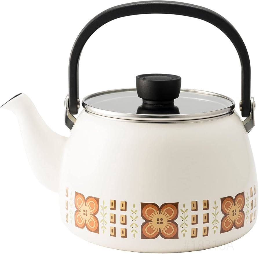 Amazon｜富士ホーロー 70年代復刻柄 昭和 レトロ 琺瑯 ケトル 2.5L IH