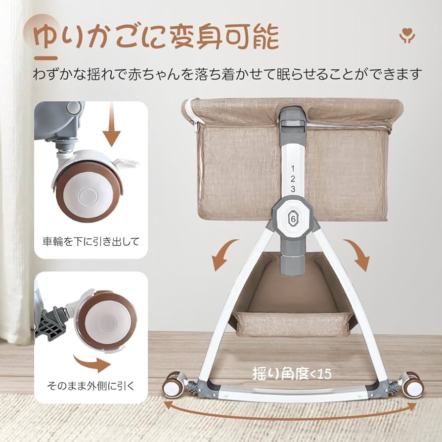 Amazon.co.jp: Oqhvup ベビーベッド 添い寝 乳児用ベッド 新生児ベッド