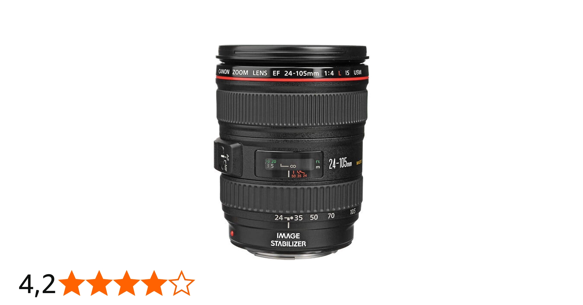 Canon Lente EF 24-105 mm f/4 L IS USM para câmeras Canon EOS SLR