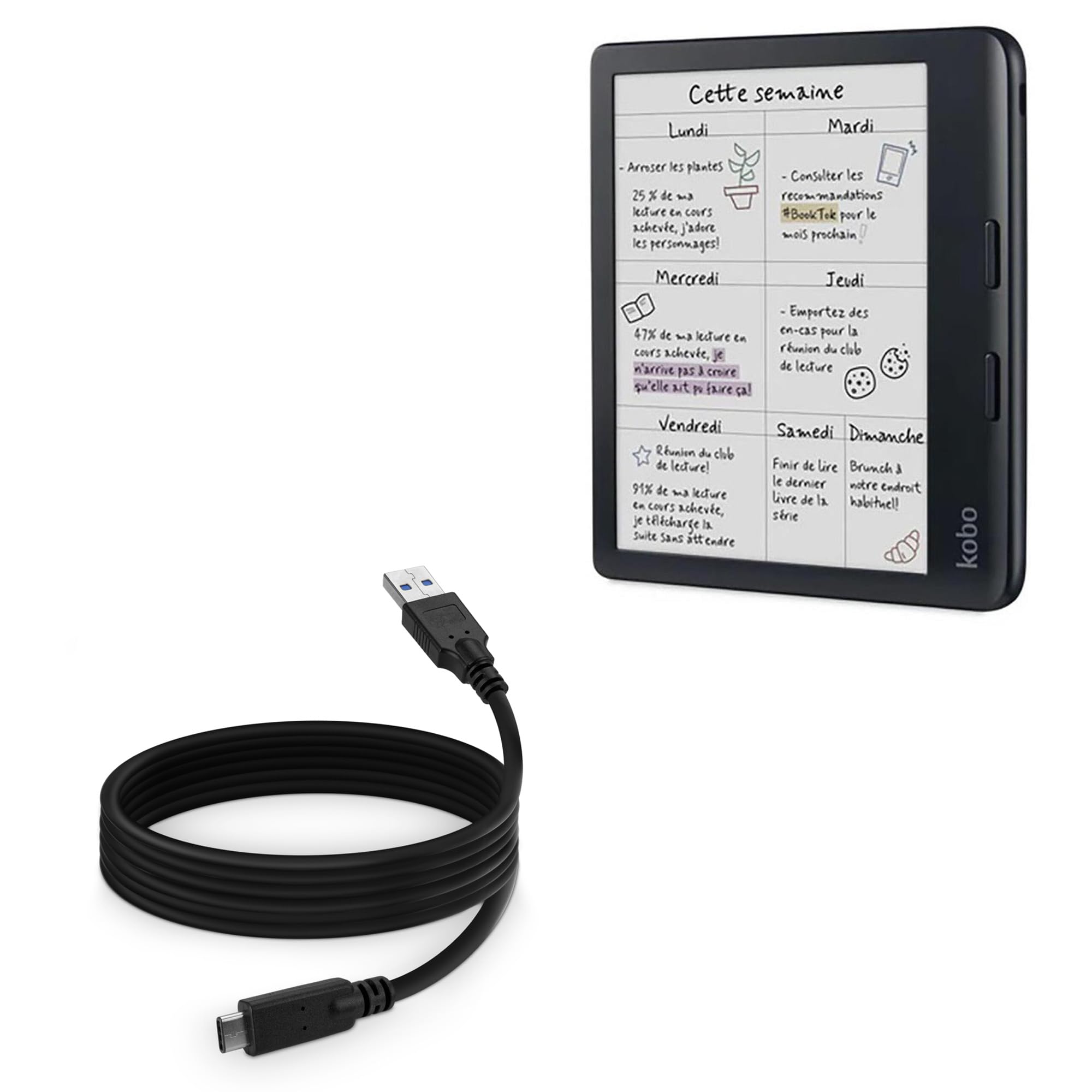 Amazon.com: BoxWave Cable Compatible with Kobo Libra Colour