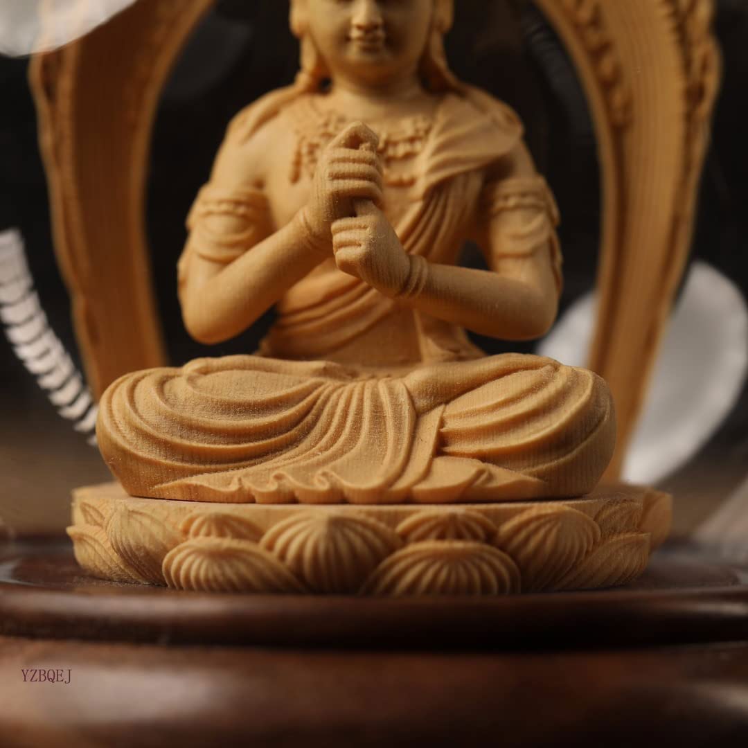 Amazon｜木彫りの仏像 大日如来 13cm 桧木製高級木彫り 真言宗 丸台座