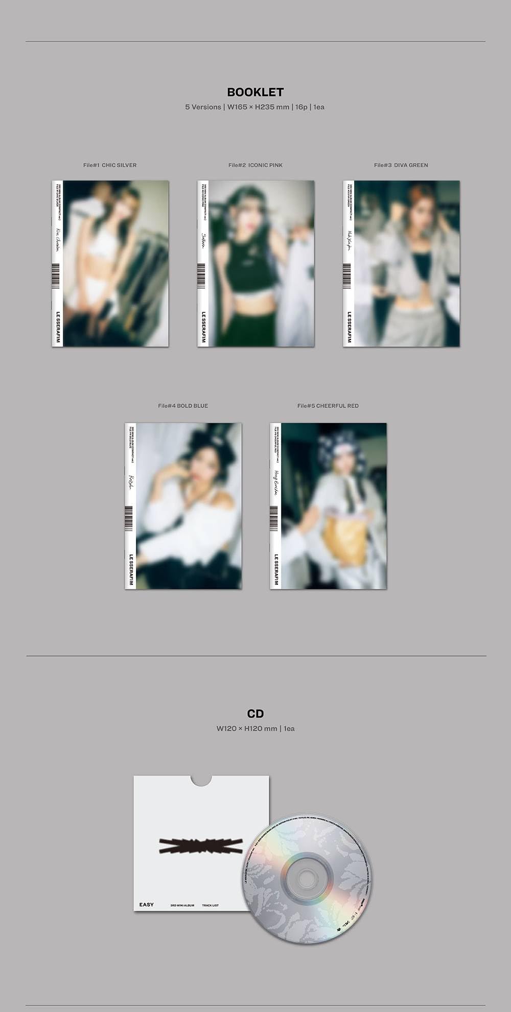 Amazon.co.jp: LE SSERAFIM - 3rd Mini Album [EASY] (COMPACT ver.)ル