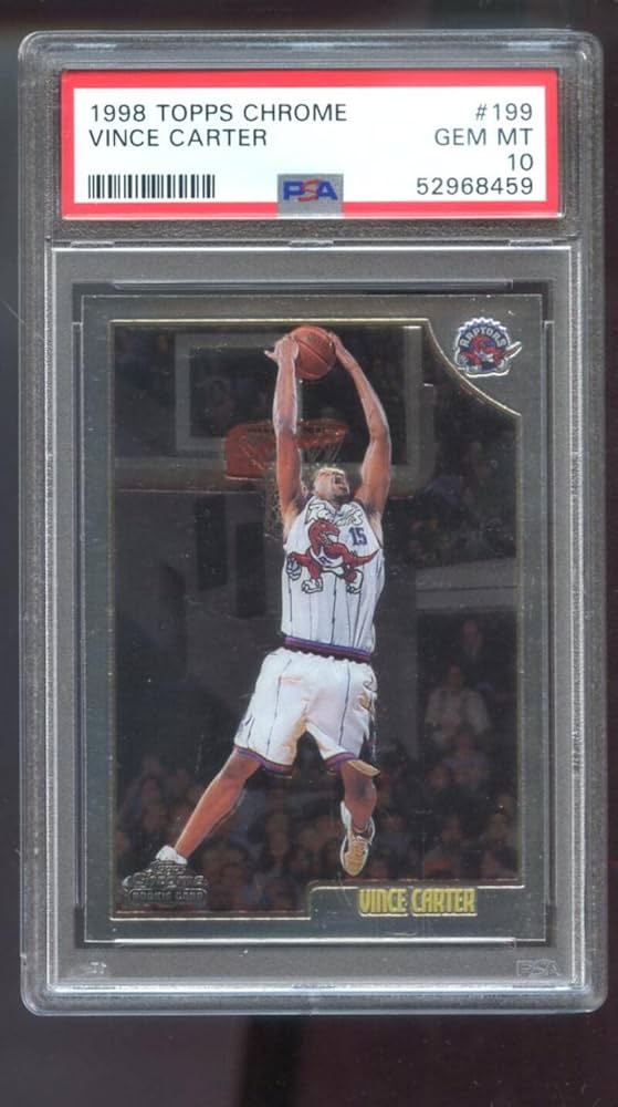 Amazon.com: 1998-99 Topps Chrome #199 Vince Carter ROOKIE RC PSA