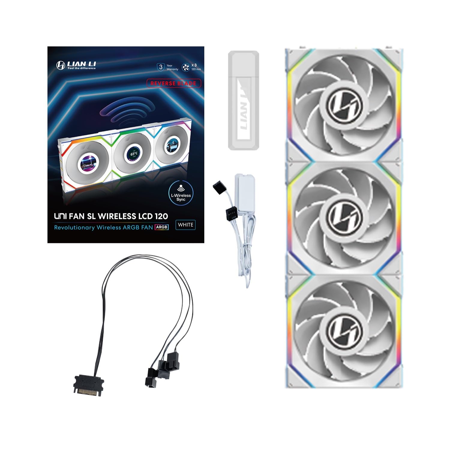 Amazon | LIANLI 120mm ARGBファン リバースモデル UNI FAN RS SL LCD