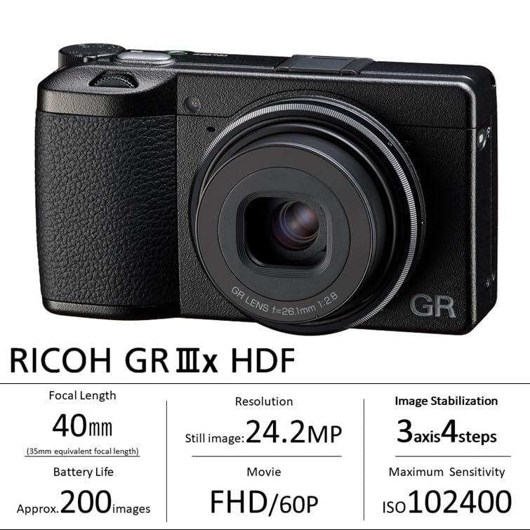 Amazon.com : RICOH GR IIIx HDF, Expansion Model of The existing GR