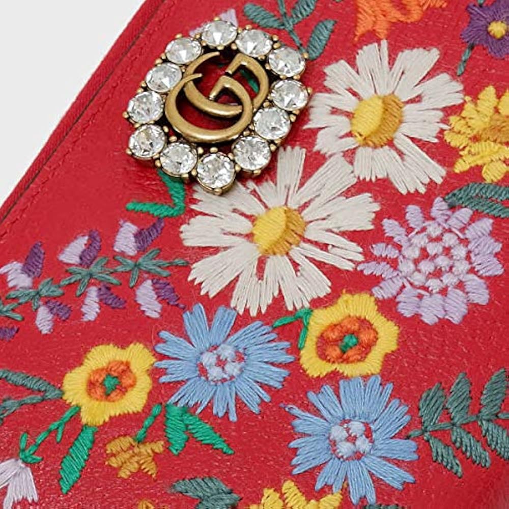 Amazon | グッチ GUCCI フラワー GGマーモント 刺繍花柄 レザー