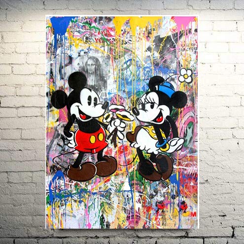 ③ラブブ アート ポップアート キャラクター印刷キャンバス 絵画