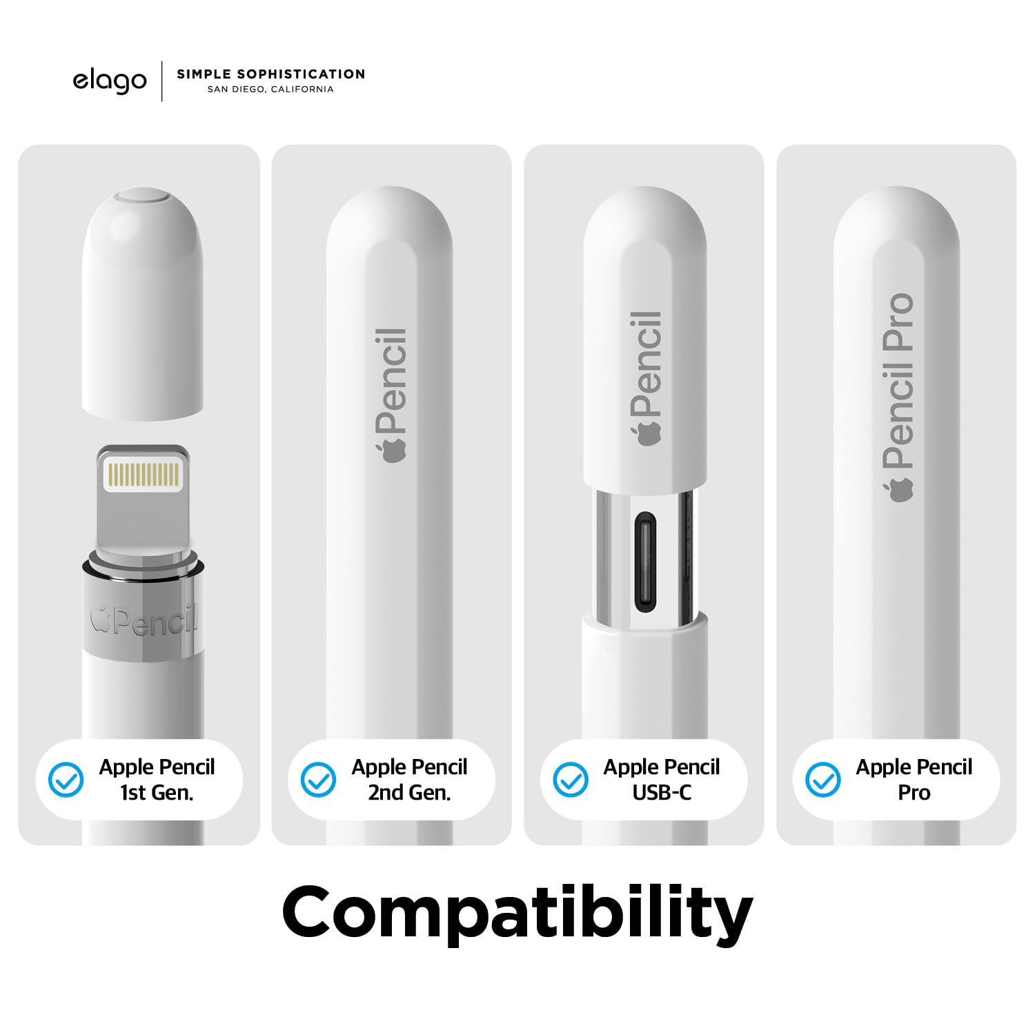 Amazon.com: elago Grip [2 Pack] Compatible with Apple Pencil Pro