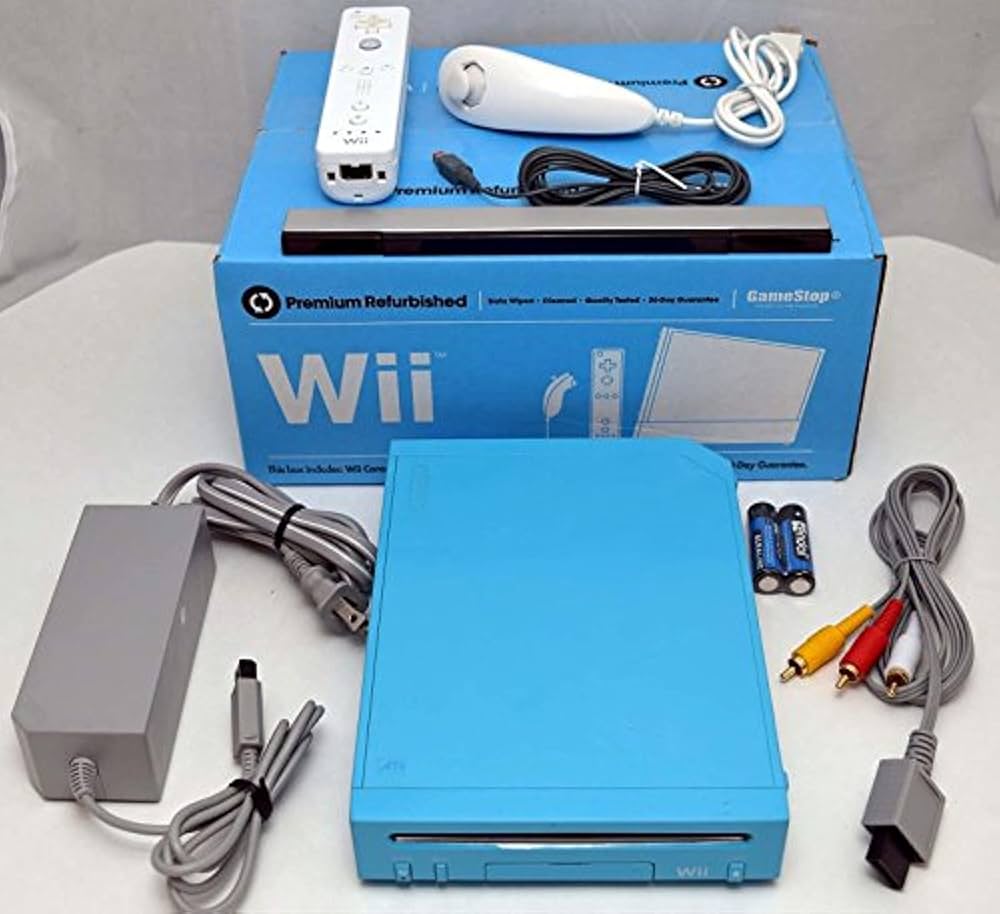 Amazon.com: Nintendo Wii Limited Edition Blue Video Game Console