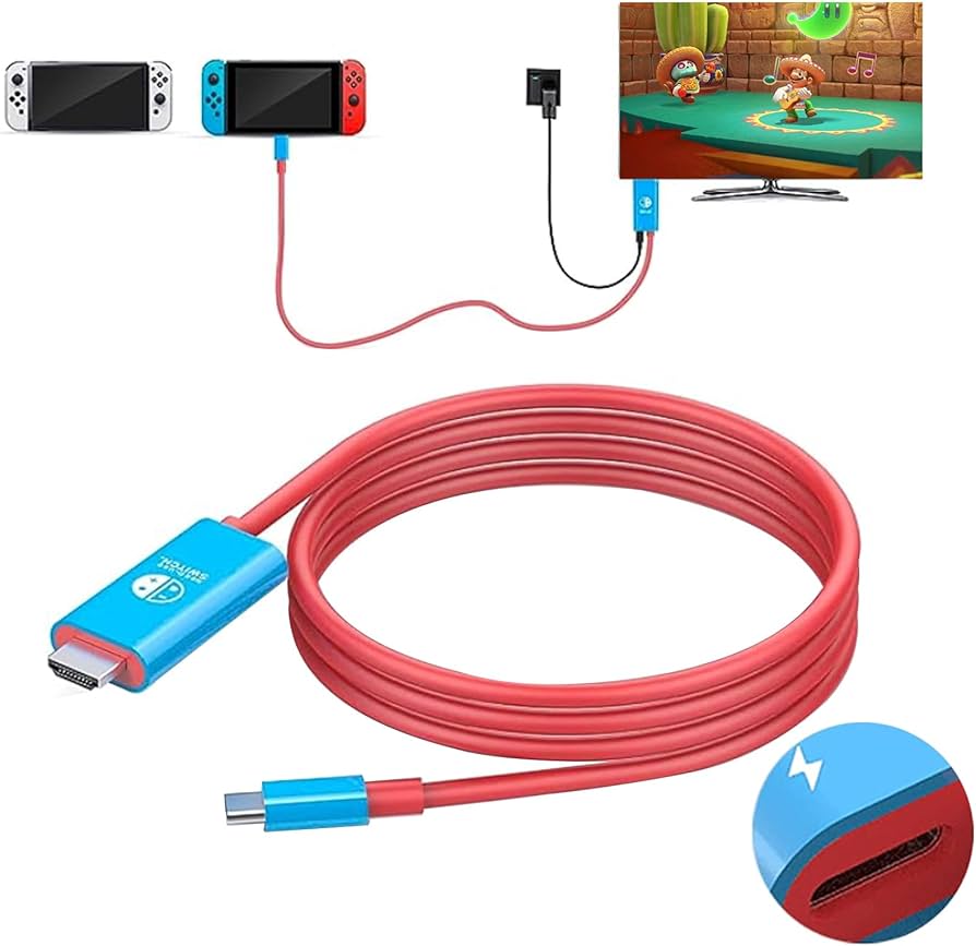 Amazon | Feronia switchドック switch ドック純正 テレビ接続ケーブル