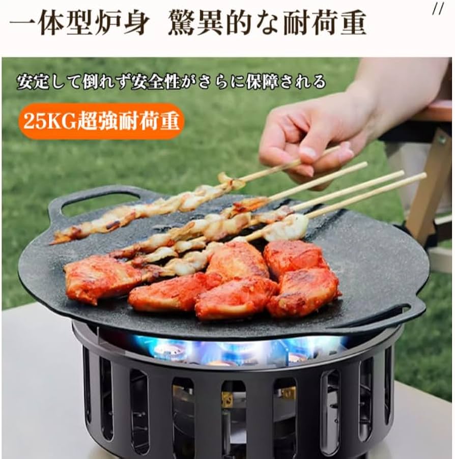 Amazon | キャンプガス アウトドア シングルバーナー 19800W 防風