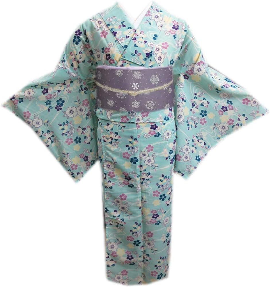 Amazon | 着物 洗える 紗 夏用 小紋 と 絽軽装帯 付け帯 2点セット