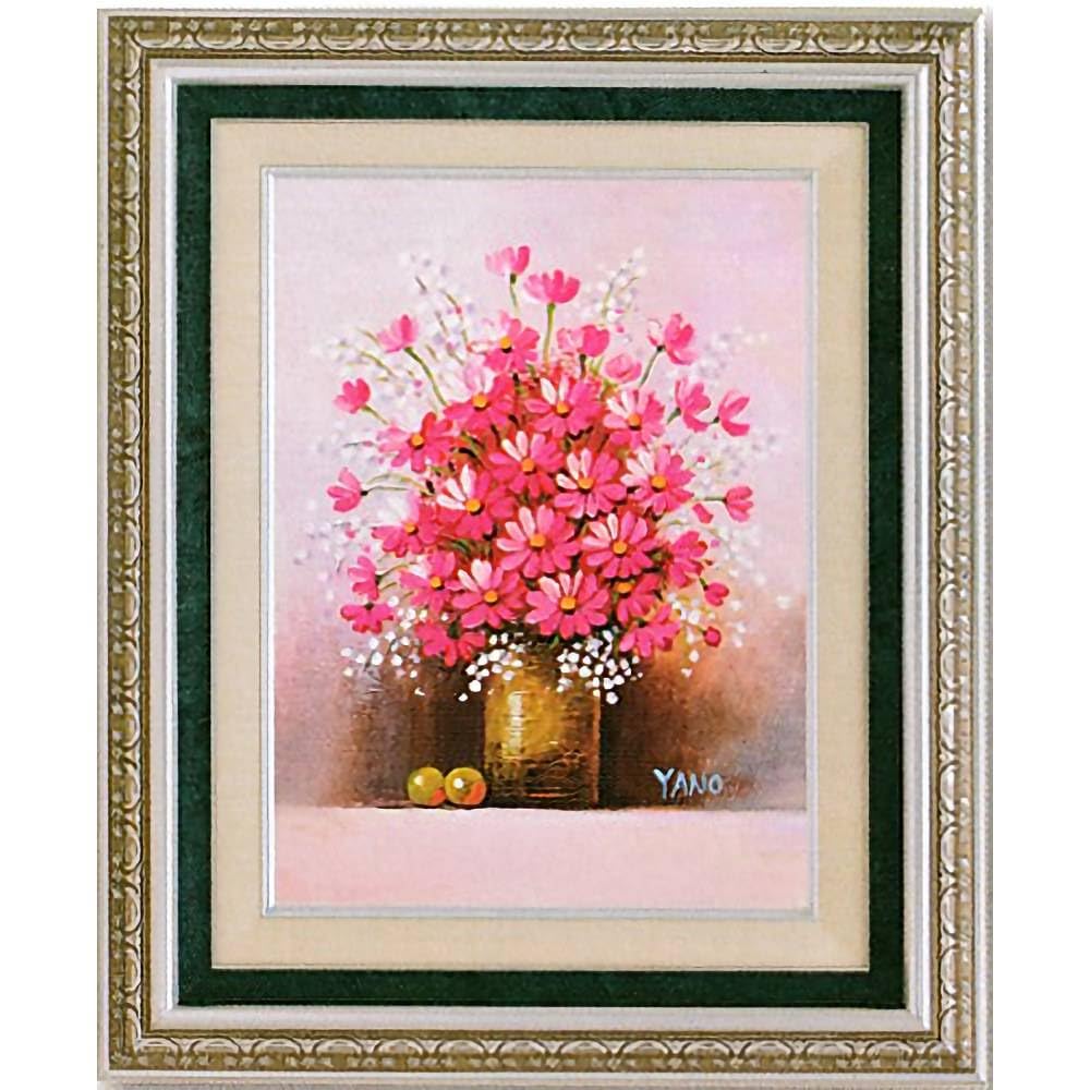 Amazon.co.jp: 矢野恵子 赤い花 F4号 受注制作 油彩画 油絵 静物画 花