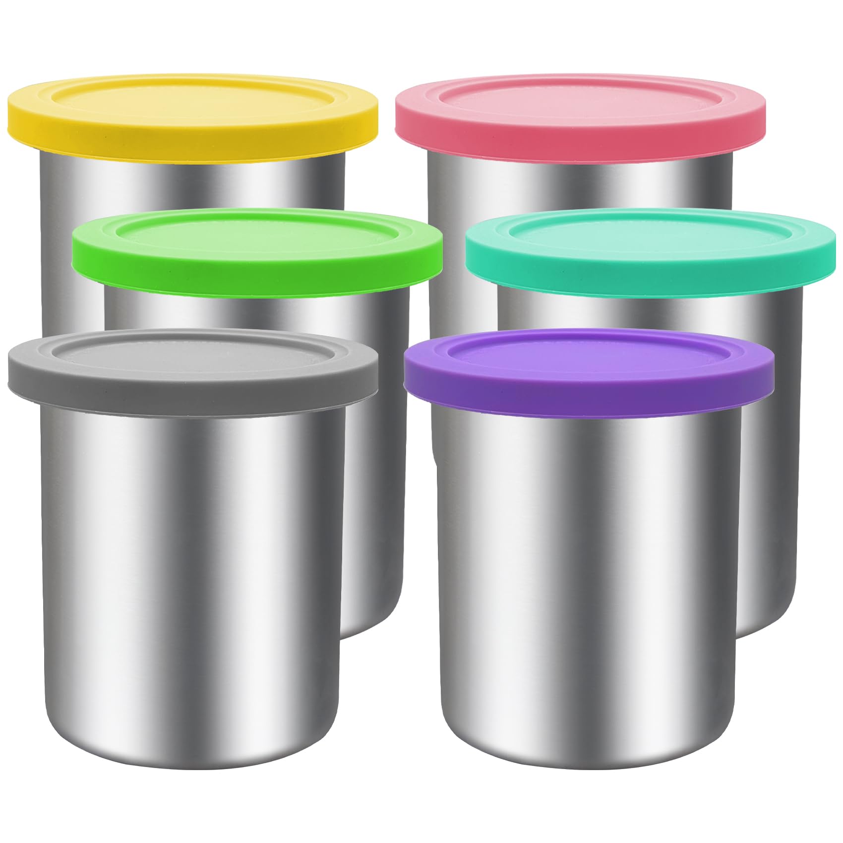 Amazon.com: jjxeqo Stainless Steel Pint Containers & Lids