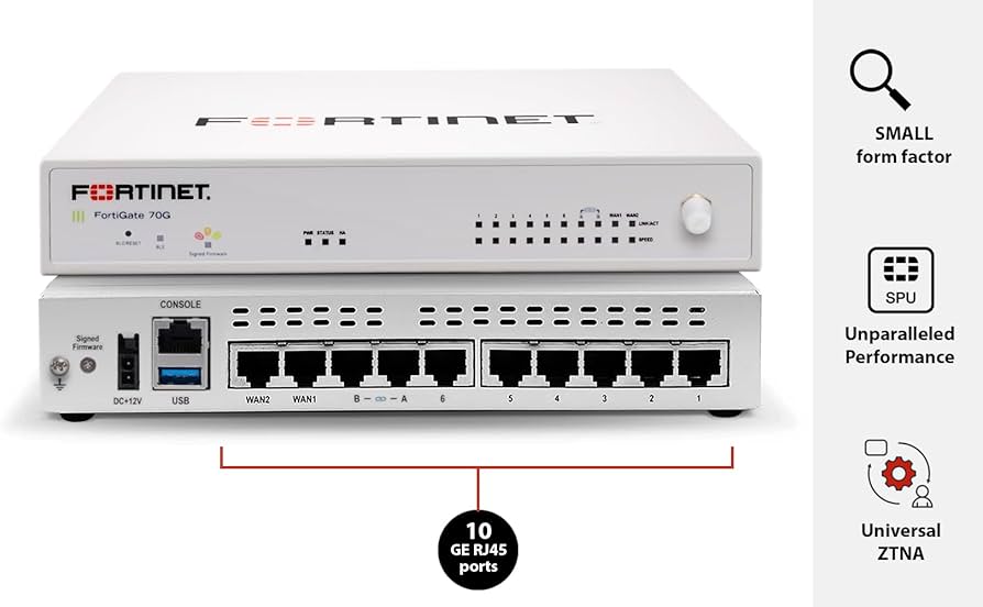 Amazon.com: Fortinet FortiGate-70G Firewall for Branch and Small