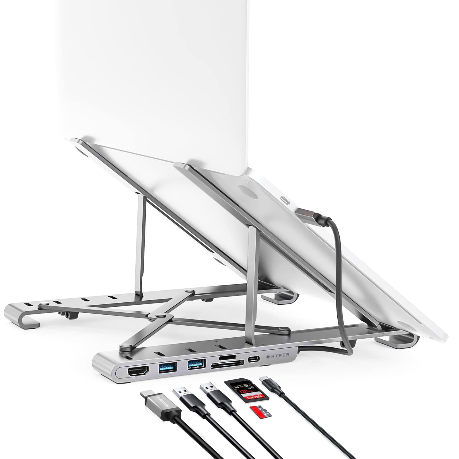 Amazon.co.jp: HyperDrive 7 in 1 USB C ハブ ノートパソコンスタンド