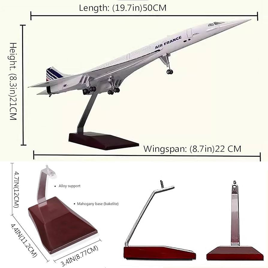Amazon.co.jp: コンコルド 1:125 スケール 19.7 インチ 模擬完成品