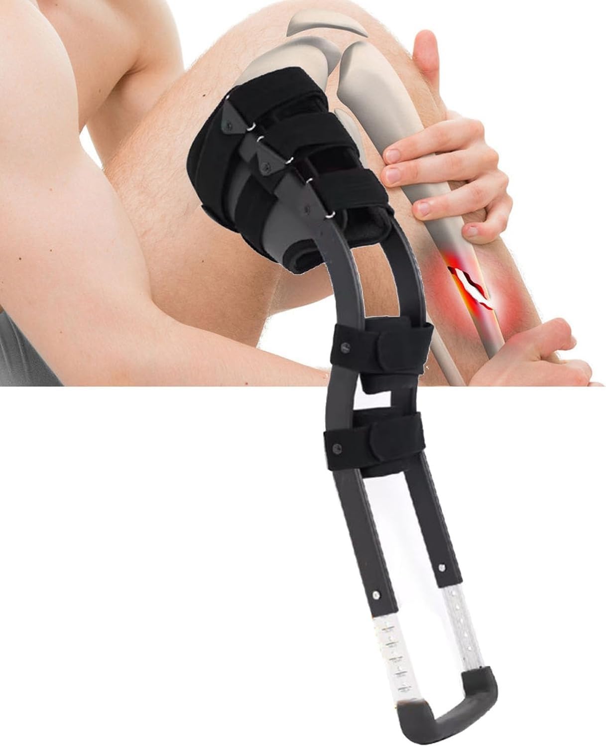 Amazon | 歩行補助器具 痛みのない膝用松葉杖、軽量バイオニックボディ