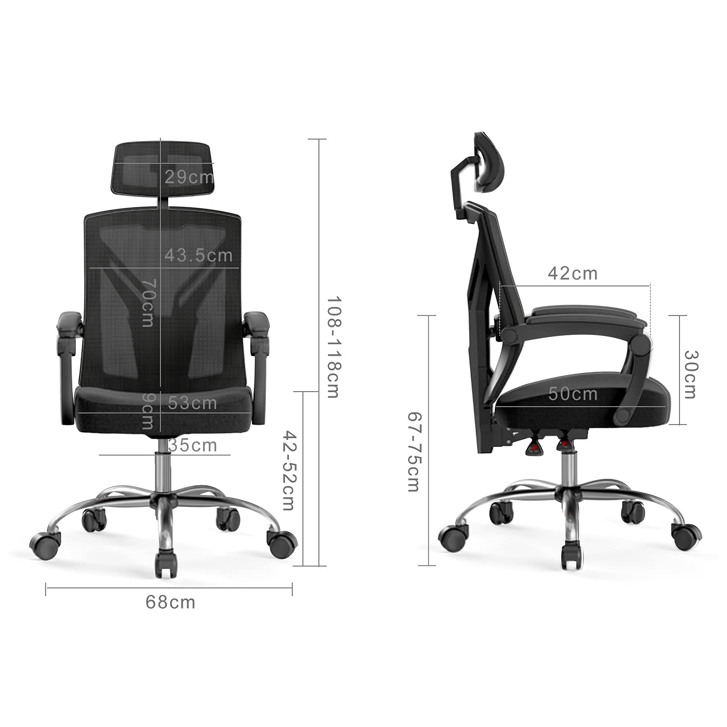 Amazon | Hbada オフィスチェア 椅子 デスクチェア メッシュチェア