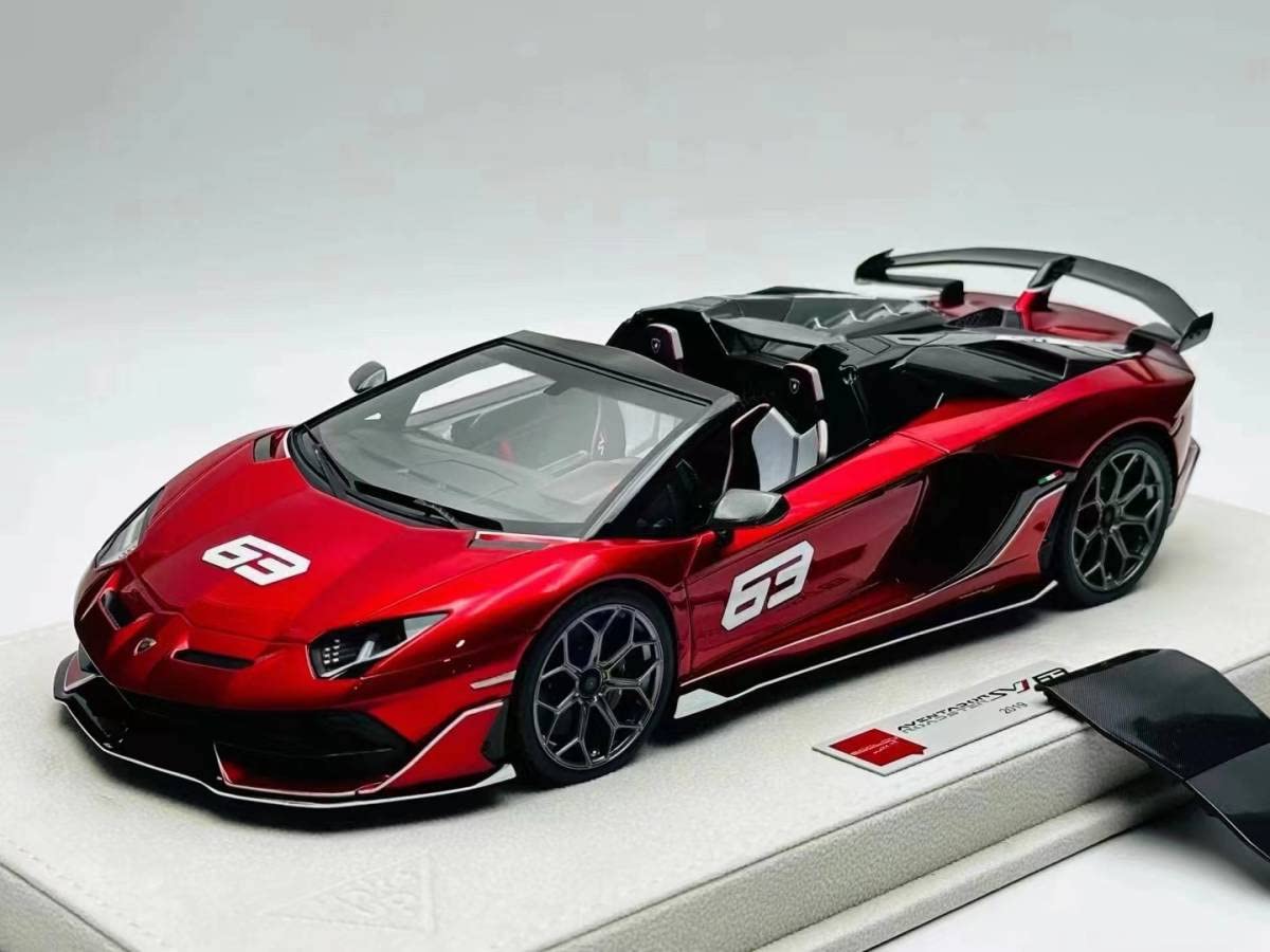 Amazon | makeup 1/18 Lamborghini Aventador SVJ 63 Roadster Candy
