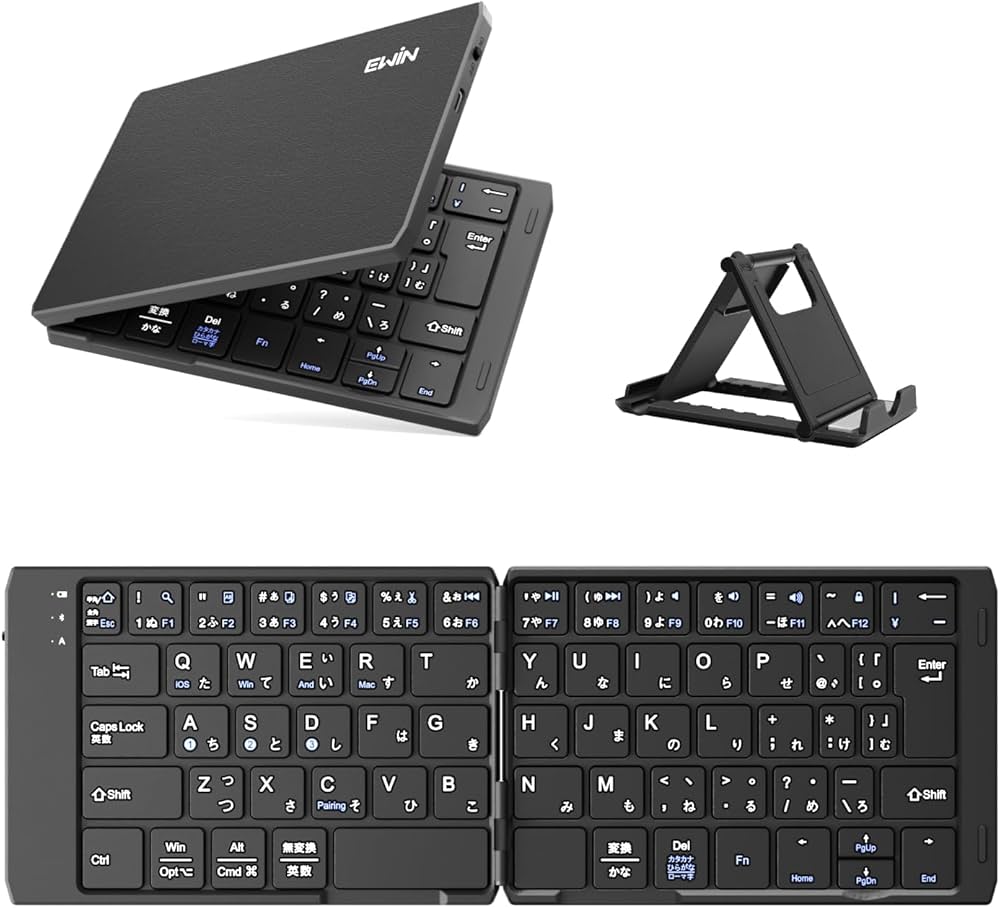 Amazon.co.jp: Ewin 折りたたみ Bluetooth キーボード 軽量 薄型