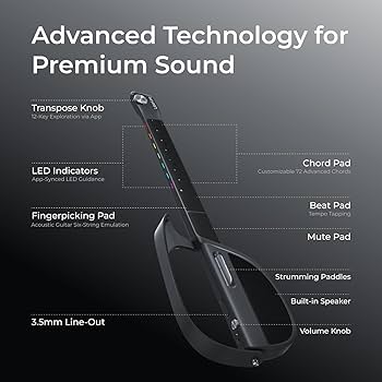 Amazon.com: LiberLive C1 Stringless Smart Guitar, Foldable Travel