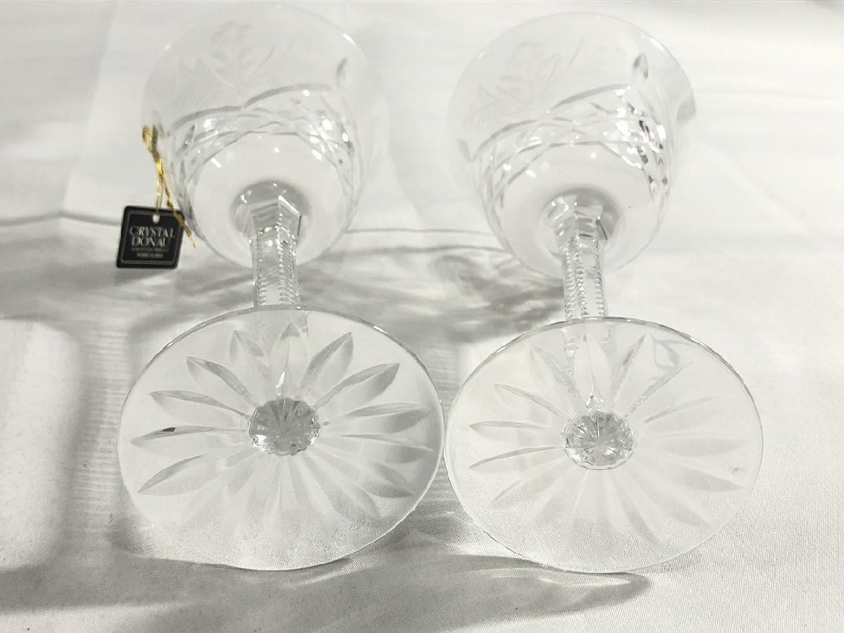 Amazon | カメイガラス クリスタル ドナウ 切子 ワイングラス ペア e1