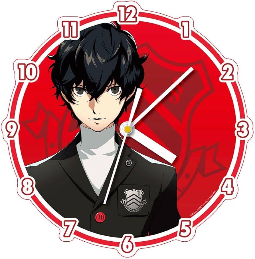 Amazon.co.jp: ペルソナ25周年 P5 主人公 雨宮蓮 アクリル時計