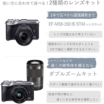 Amazon.co.jp: Canon EOS M6 Mark II Mirrorless SLR Camera Double