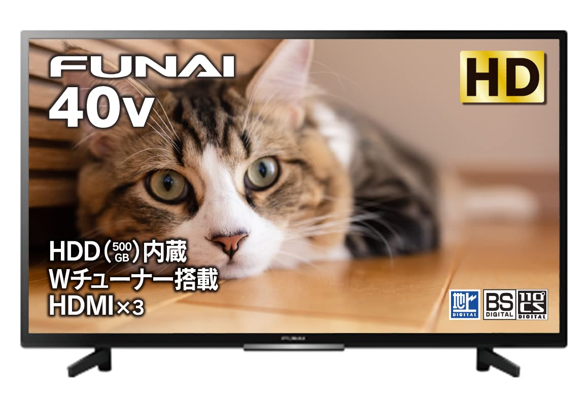 Amazon | フナイ 40V型 液晶テレビ フルビジョン ブラック FL-40H2040