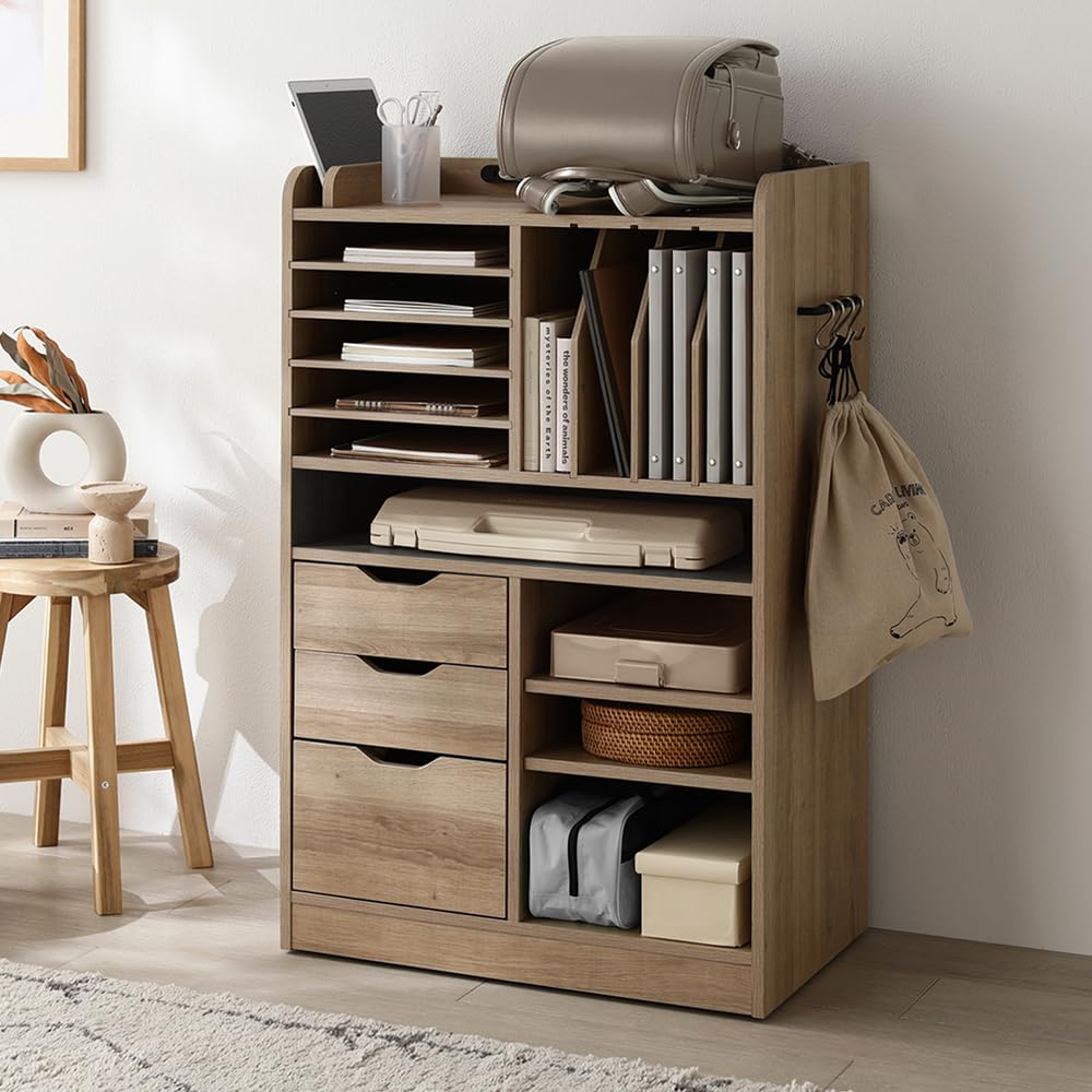 Amazon.co.jp: RASIK ランドセルラック 収納 約幅64.5cm ナチュラル